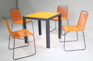 彩色牛筋藤线条椅CA1611 个性时尚餐厅桌椅 户外休闲家具